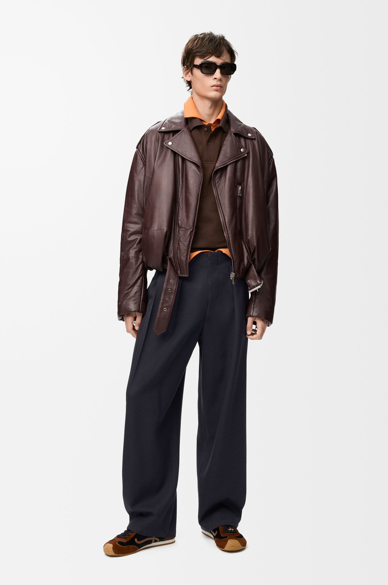 LOEWE Pantalón en lana Azul Marino Oscuro