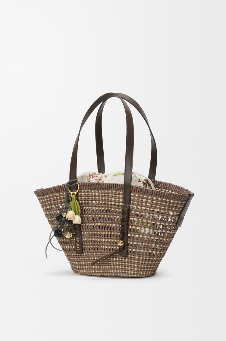 LOEWE Artichoke small drawstring pouch in canvas Soft White