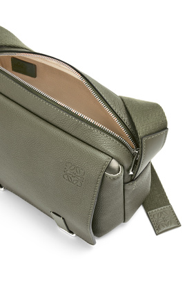 LOEWE XS Military messenger bag in soft grained calfskin Khaki Green plp_rd