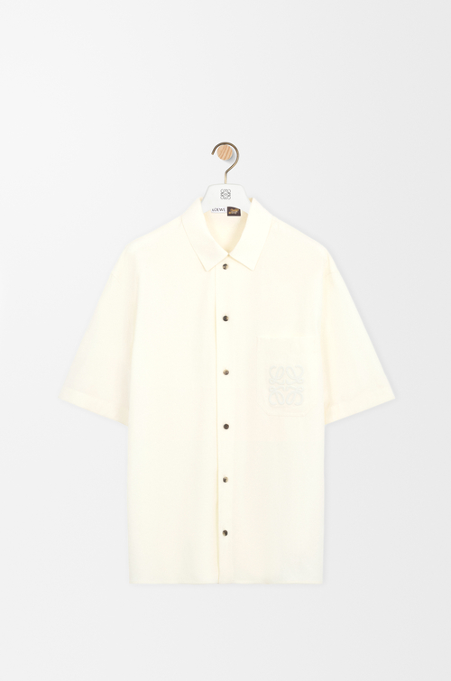 LOEWE Camisa de manga corta en lyocell Marfil