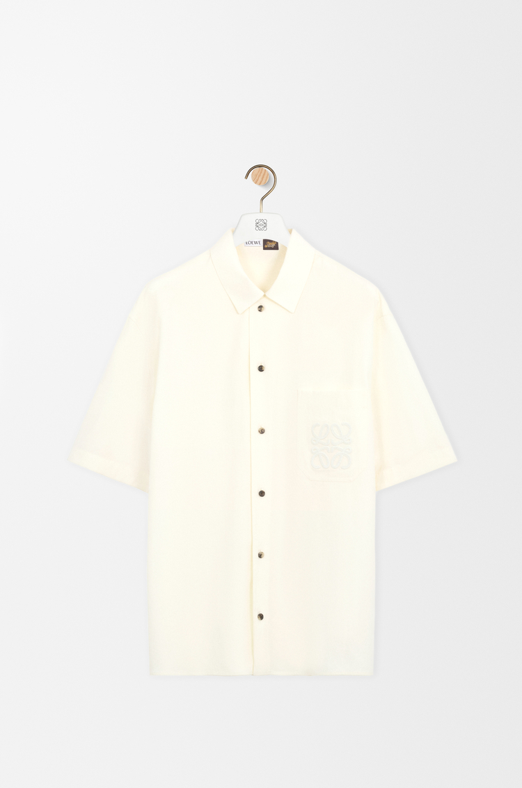 LOEWE Camisa de manga corta en lyocell Marfil