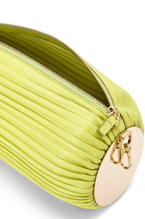 LOEWE Bracelet pouch in pleated nappa Lime Yellow plp_rd