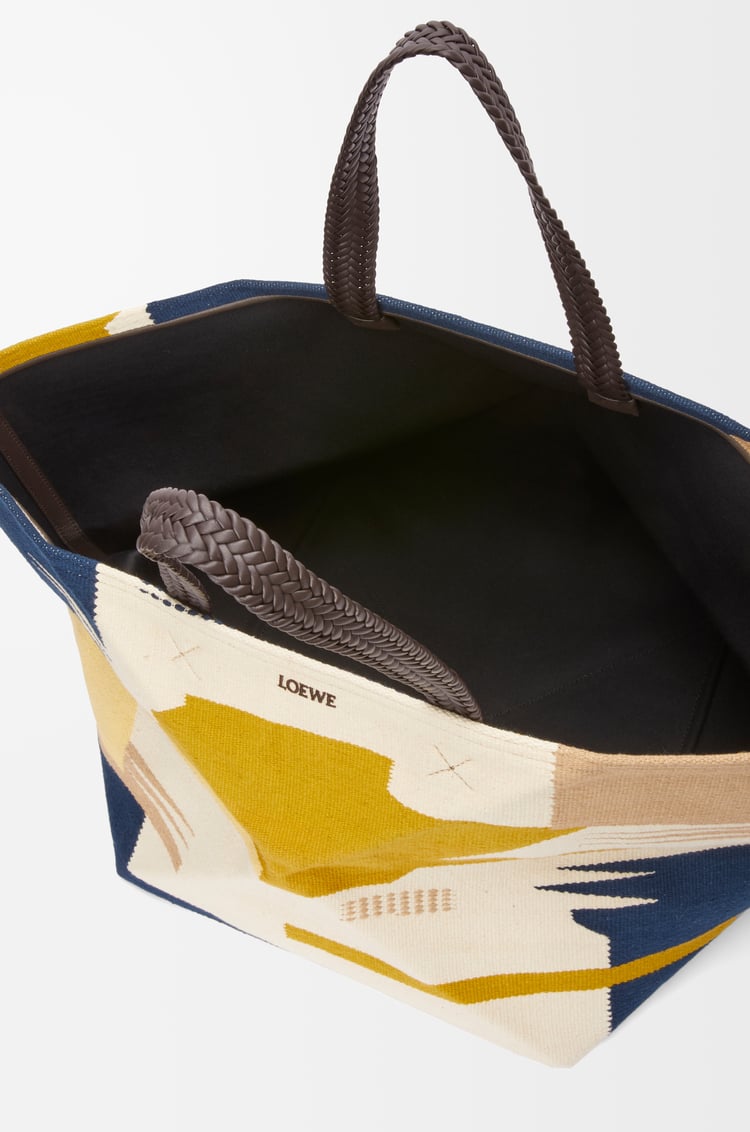 LOEWE 超大号帆布 Puzzle Fold 手袋 多色