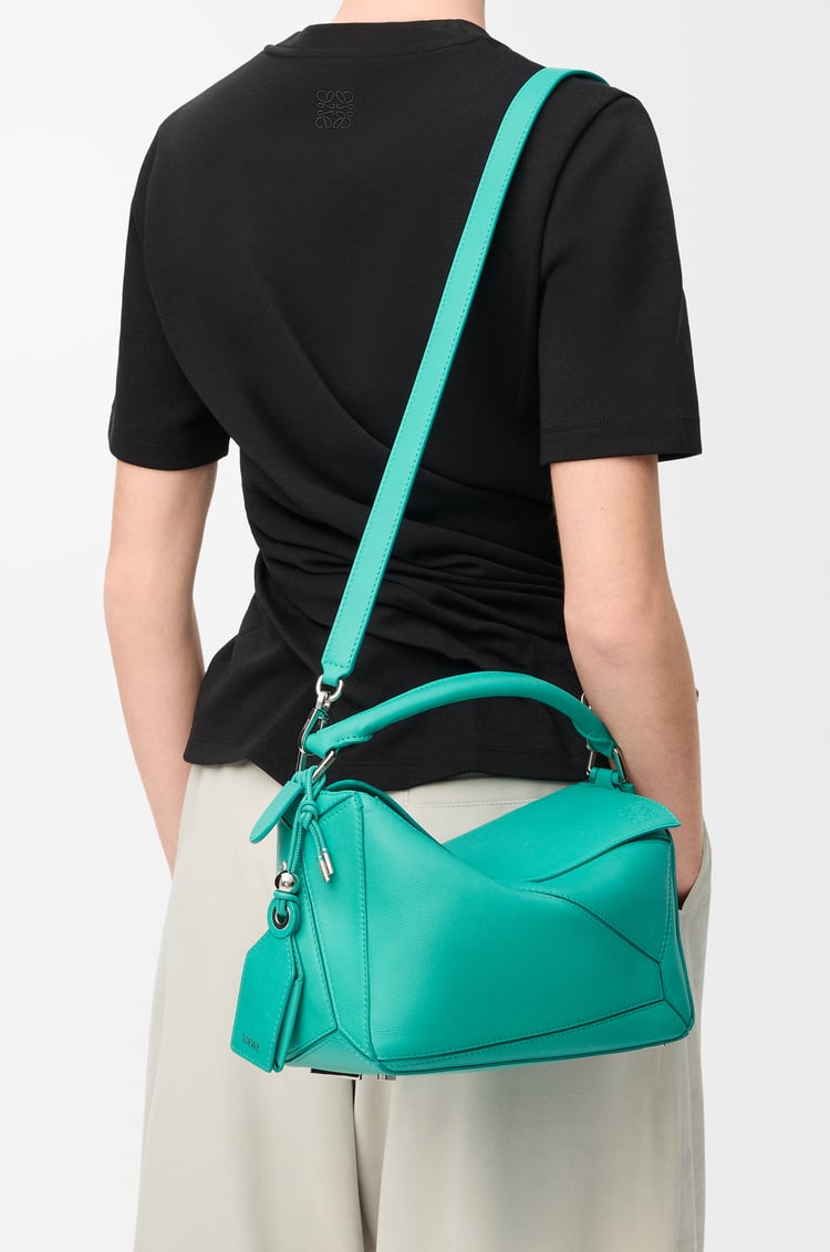 LOEWE Small Featherlight Puzzle bag in nappa lambskin Aquamarine