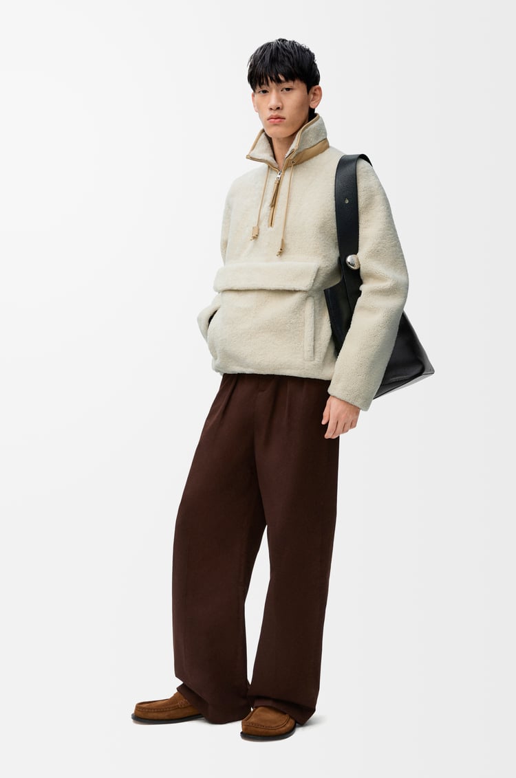 LOEWE Anorak in shearling Ivory