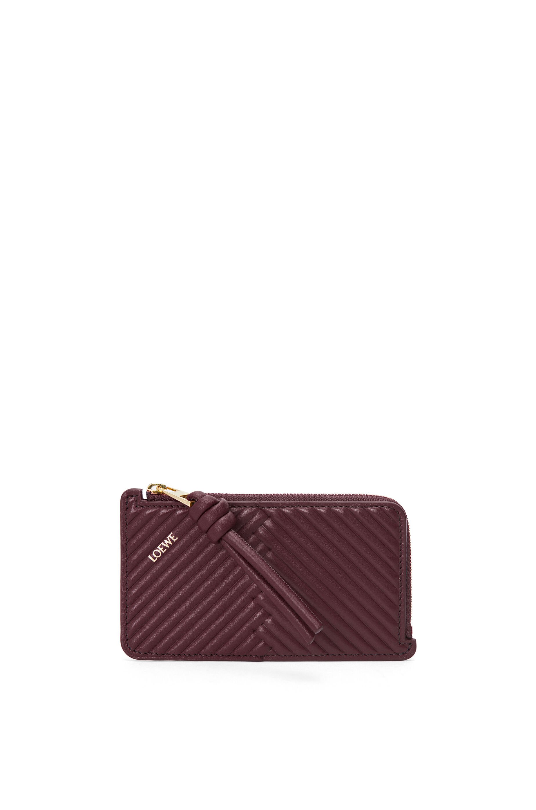 ノット コインカードホルダー（シャイニーナパカーフ） ライトオーツ - LOEWE