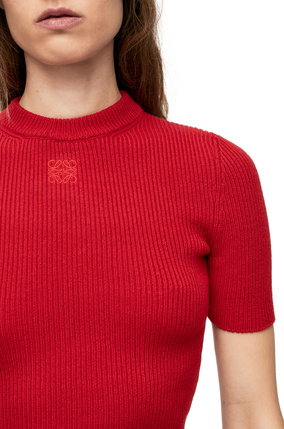 LOEWE Cropped sweater in cashmere Red