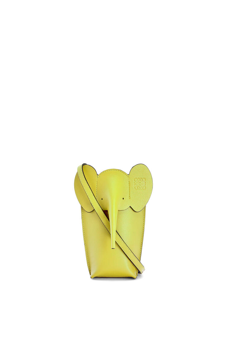 LOEWE Elephant Pocket in classic calfskin Lime Yellow pdp_rd