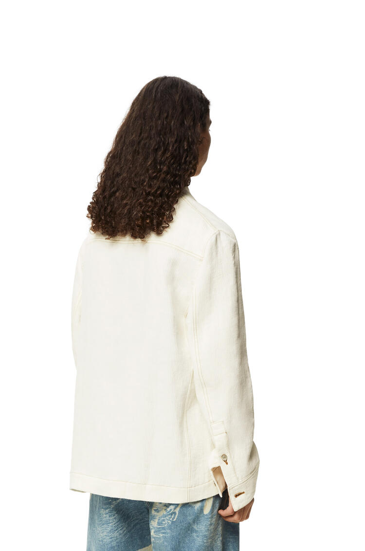 LOEWE Corduroy workwear jacket in linen Ivory pdp_rd