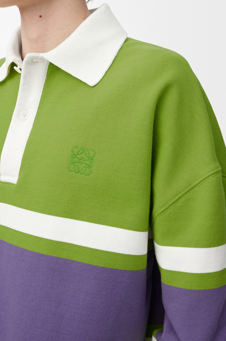LOEWE ロングスリーブ ポロシャツ（コットン） Green/Purple