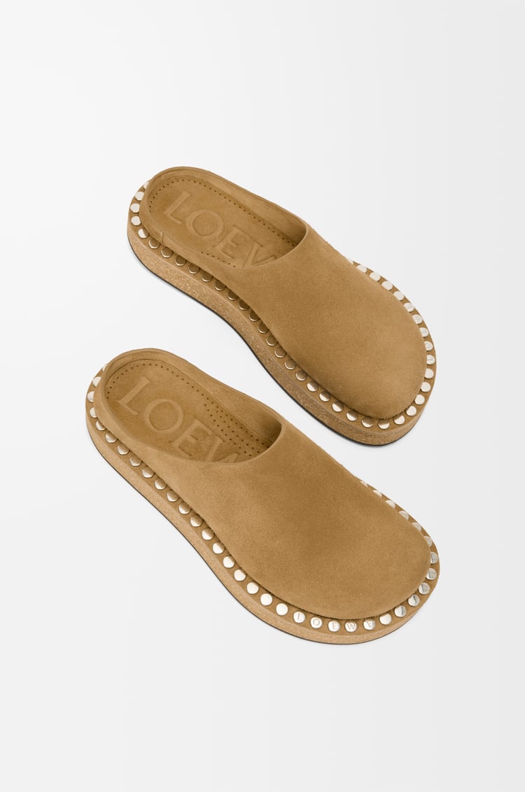 LOEWE リベット ミュール（カーフスエード） Medium Tabacco