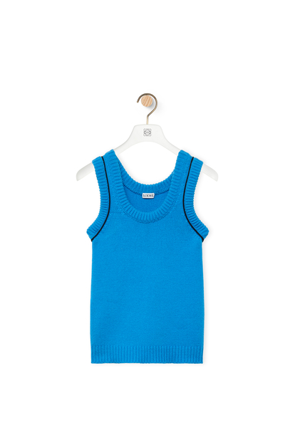 LOEWE Tank top in cashmere and mohair 藍色