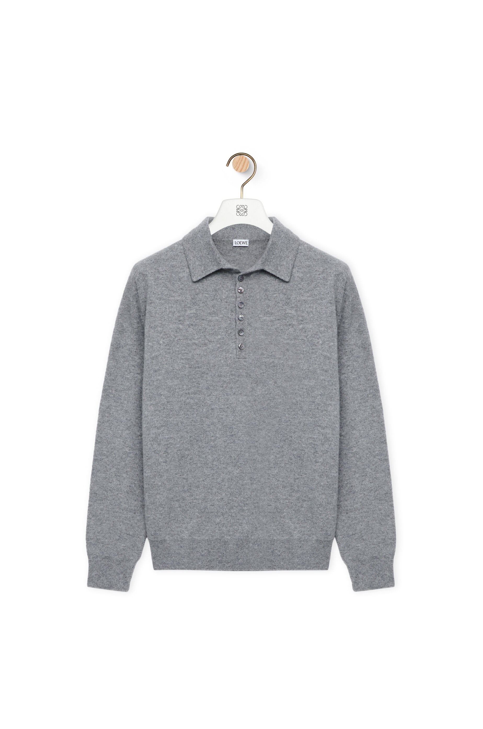 Loewe Oversize Polo Collar Sweater in Ivory