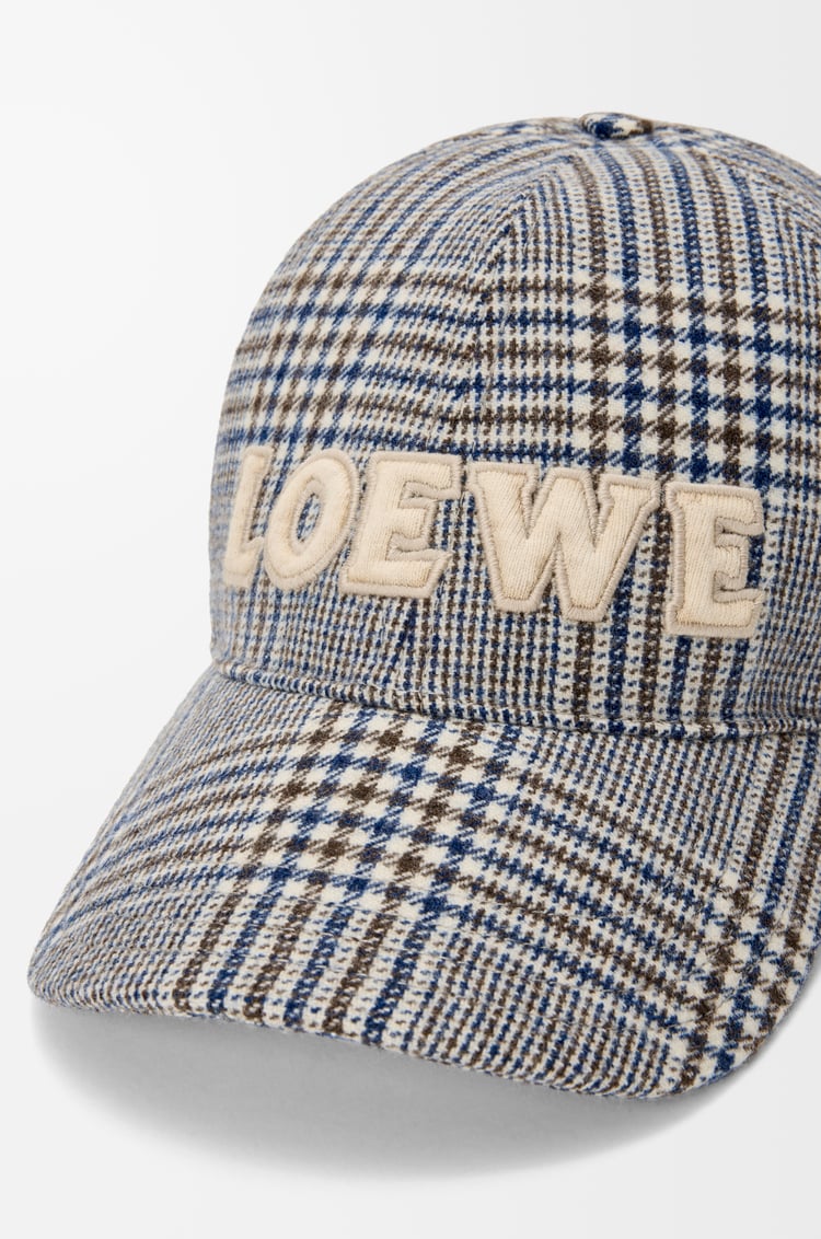 LOEWE Cap in wool Blue/White