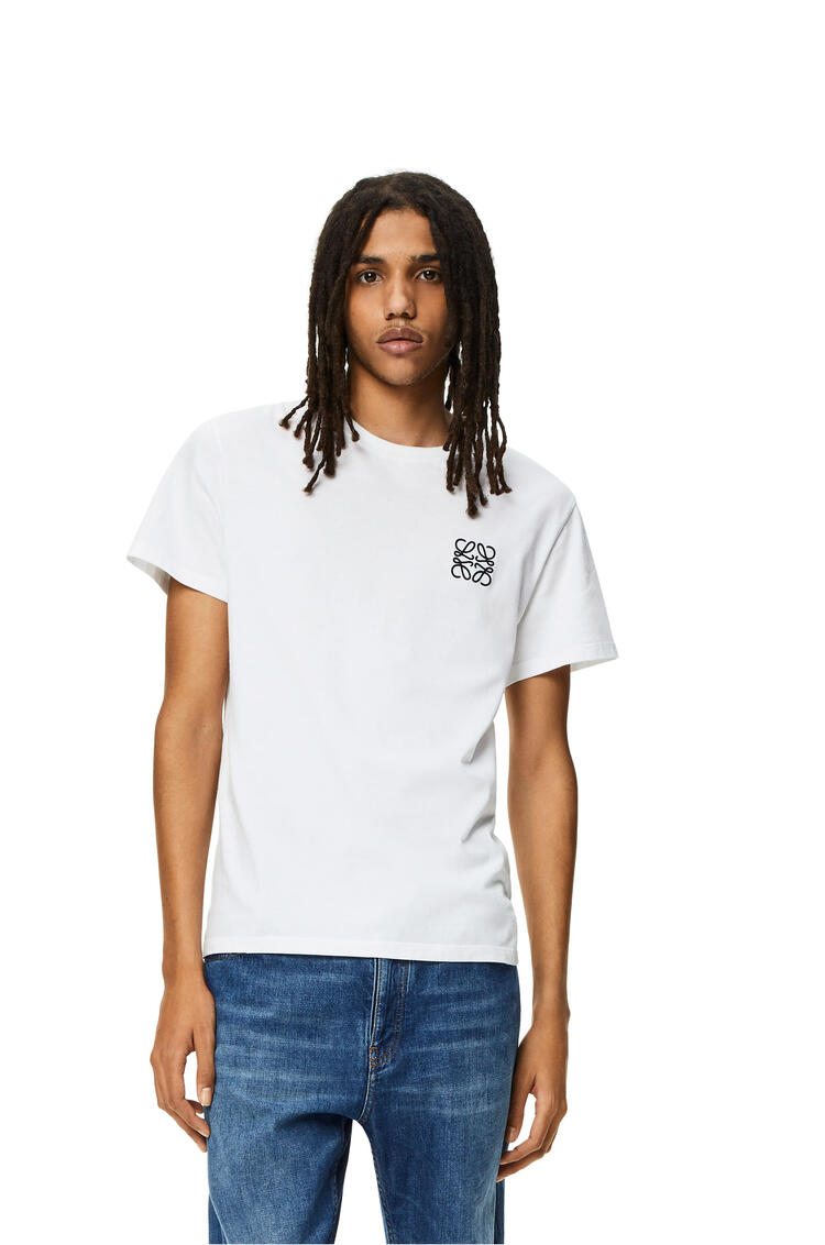LOEWE Camiseta en algodón con anagrama Blanco