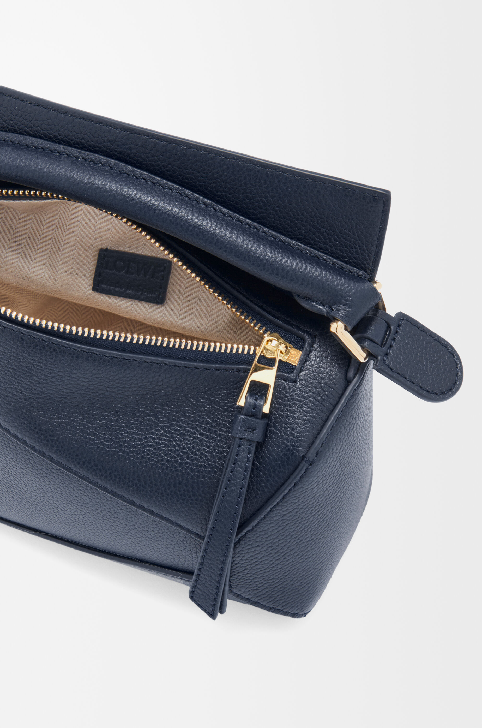 【LOEWE】Puzzle Edge Mini Bag in Deep Navy Loewe - Puzzle Edge Deep Navy Mini Bag | Mitchell Stores