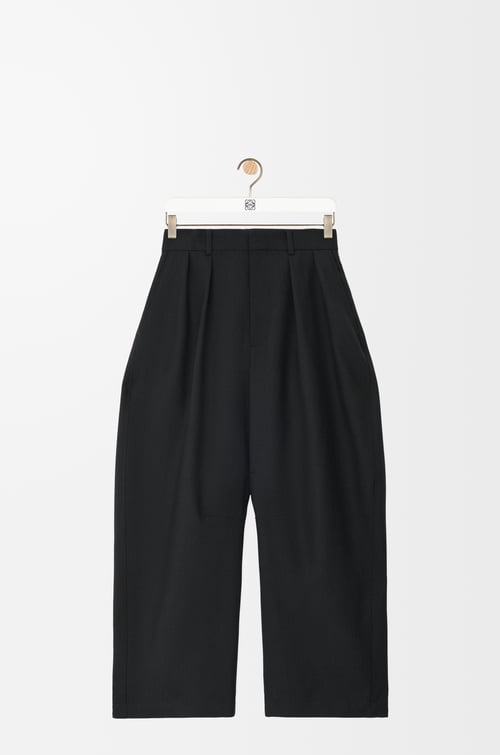 LOEWE Barrel trousers in wool Black