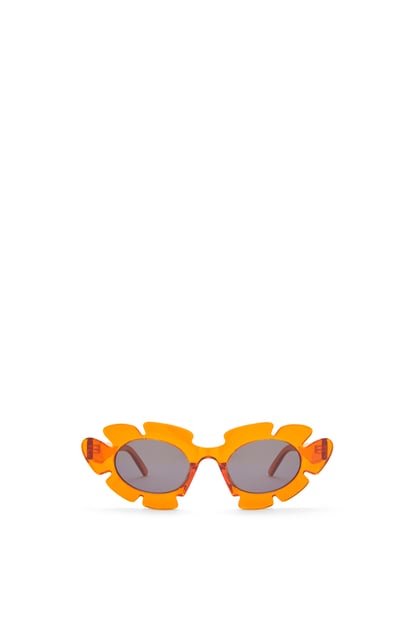 LOEWE Blumen-Sonnenbrille aus Spritzguss-Nylon Transparent Orange plp_rd