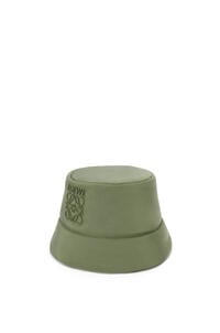 LOEWE Puffer bucket hat in nylon Khaki Green