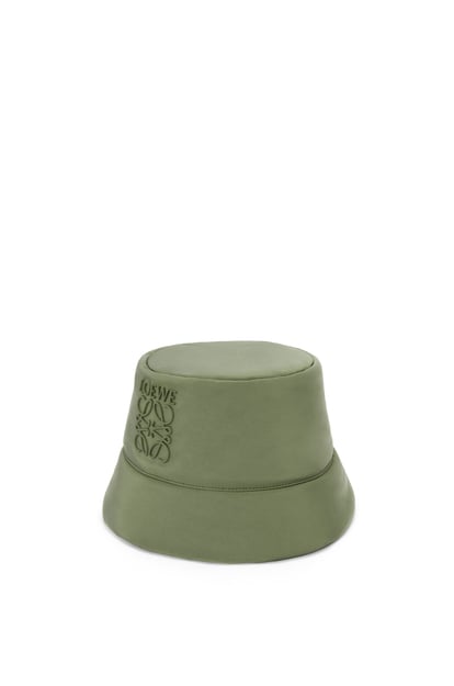 LOEWE Puffer bucket hat in nylon Khaki Green plp_rd