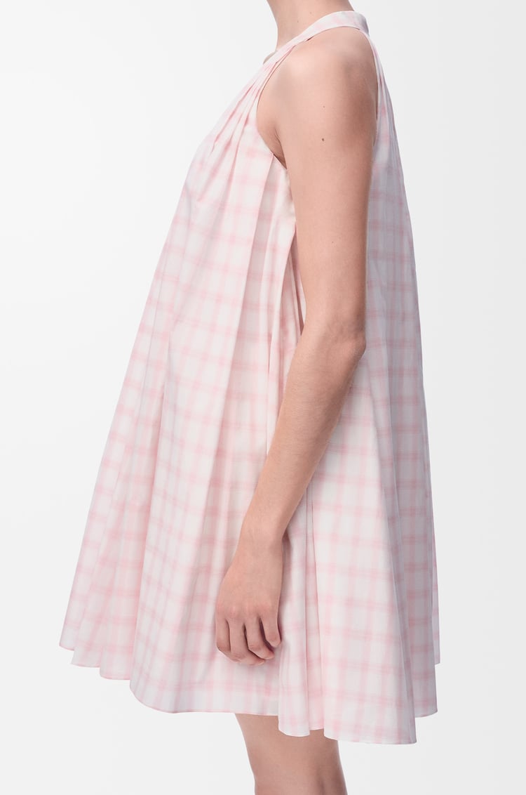 LOEWE Trapeze dress in cotton White/Pink