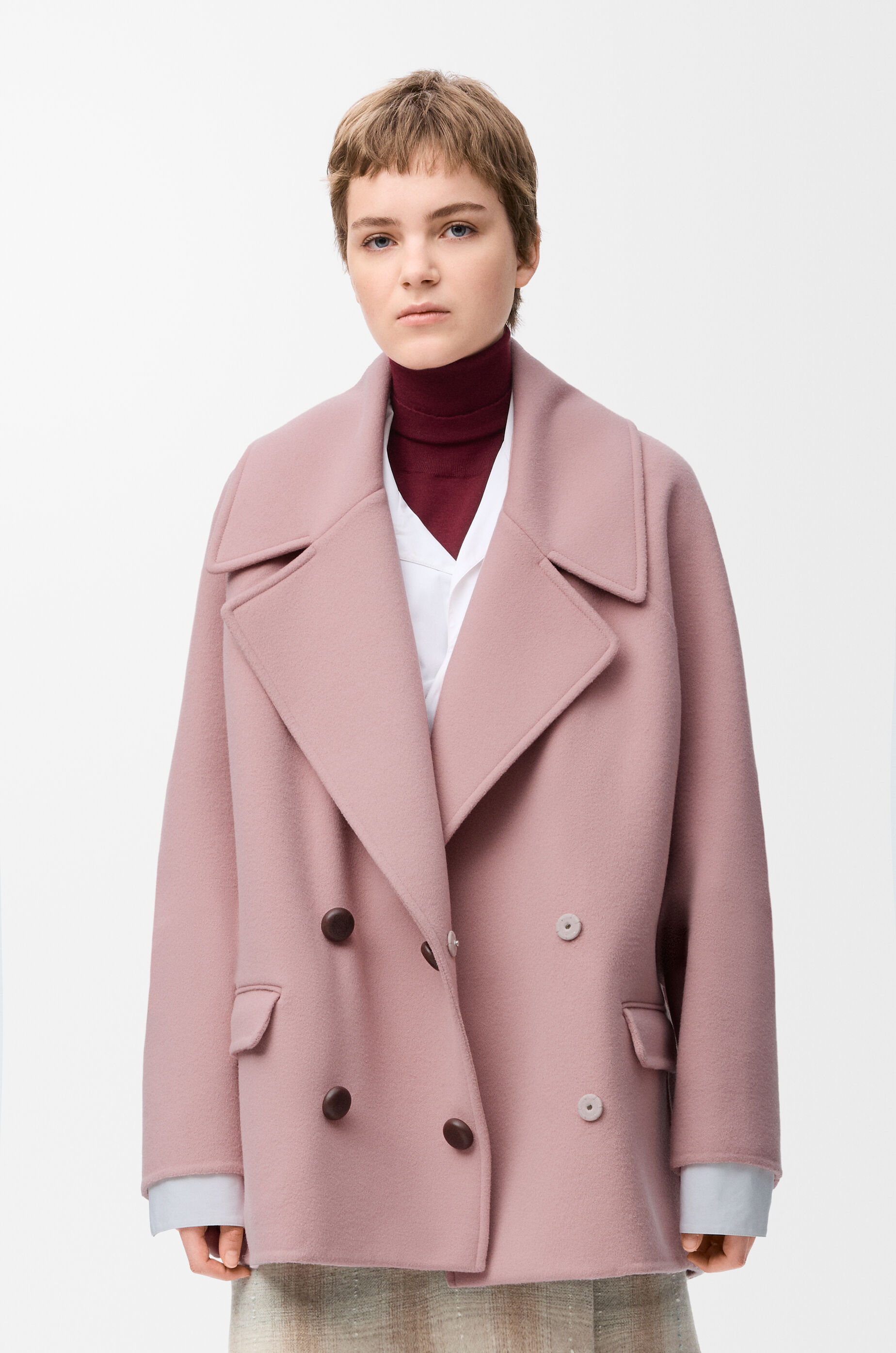 ショート コート（ウール） ピンク - LOEWE