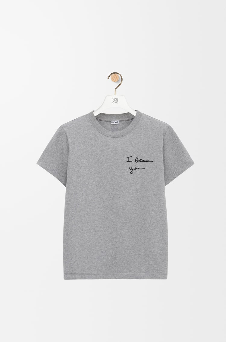 LOEWE Camiseta en algodón de corte regular Gris Jaspeado