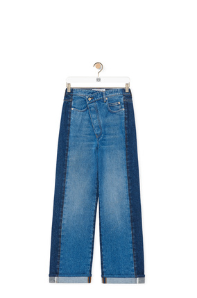 LOEWE Deconstructed jeans in denim Denim Blue
