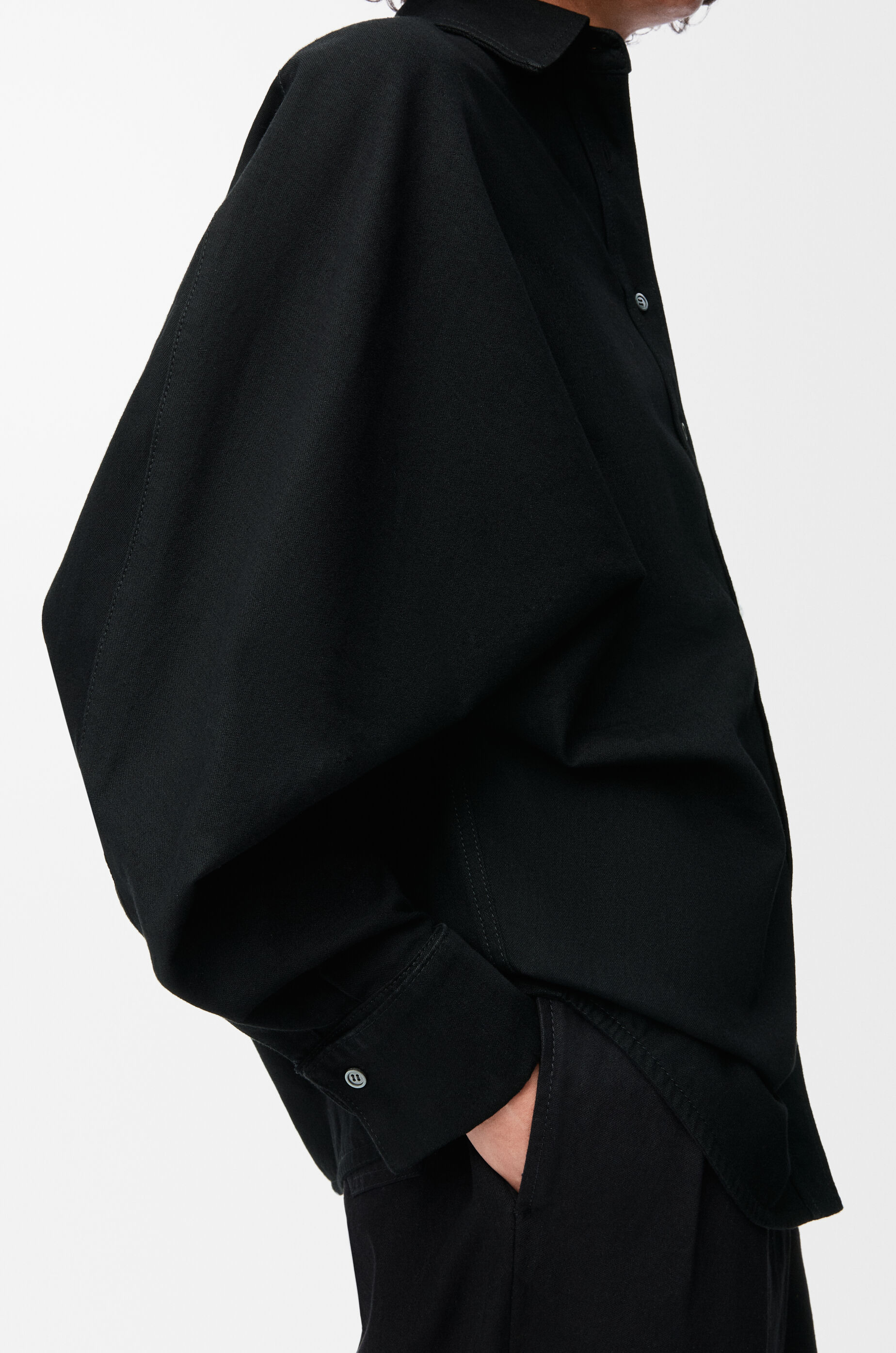 LOEWE トップス Wrap shirt in denim Black - LOEWE