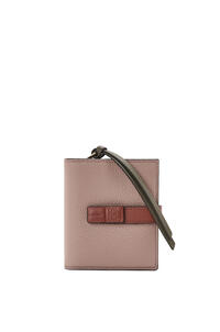 LOEWE Compact zip wallet in soft grained calfskin Dark Blush/Dark Rust