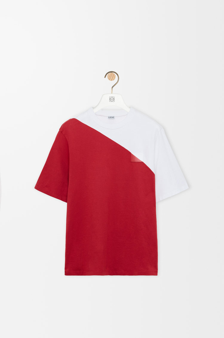 LOEWE Loose fit T-shirt in cotton White/Red