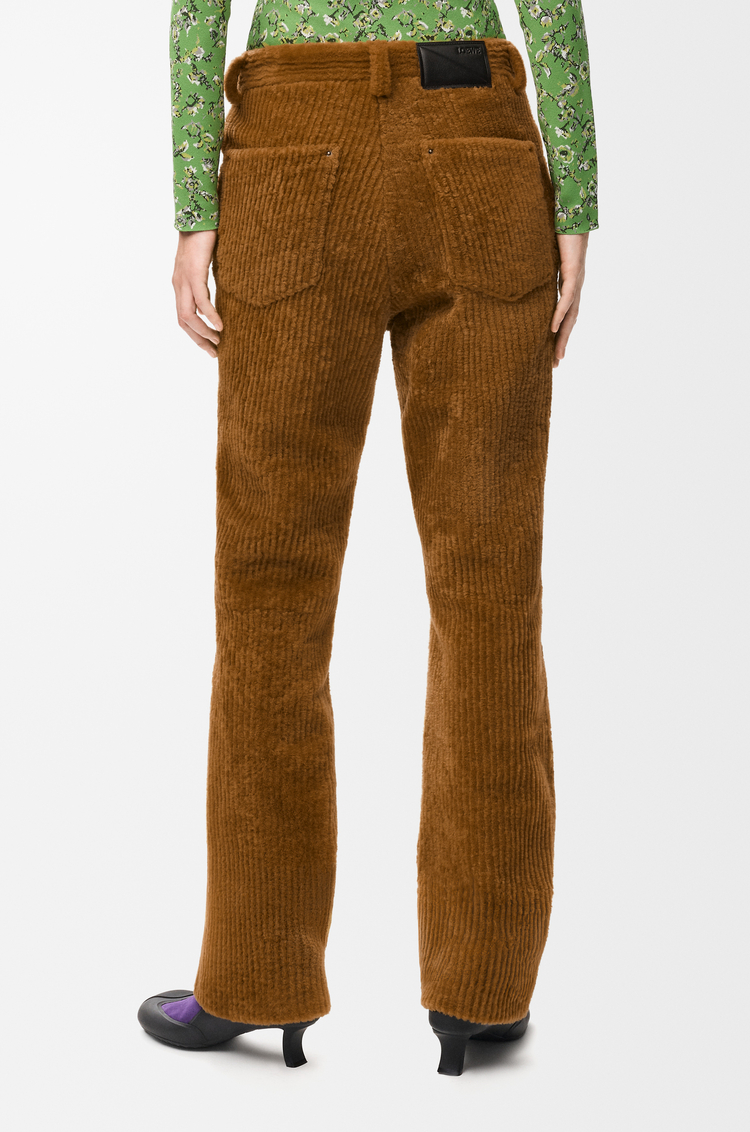 LOEWE Pantalón en pana de lana de oveja Camel