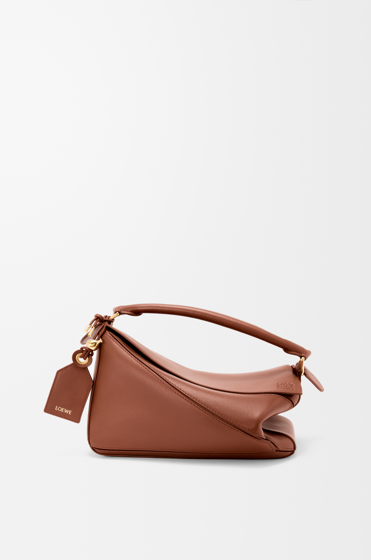 LOEWE Small Featherlight Puzzle bag in nappa lambskin Pecan