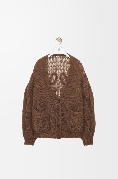 LOEWE アナグラム カーディガン（モヘア） ブラウン