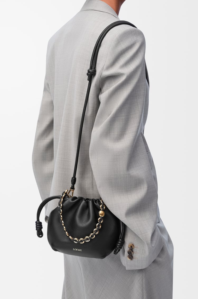 LOEWE 迷你柔软纳帕羊皮革 Flamenco Purse 手袋 黑色