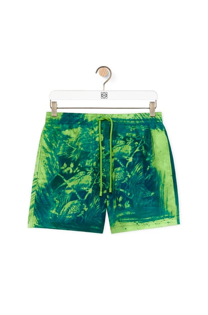 LOEWE Swim shorts in technical shell Green/Multicolor plp_rd