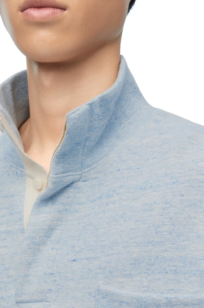 LOEWE Sweatshirt mit hohem Halsausschnitt aus Baumwolle Blau Melange plp_rd