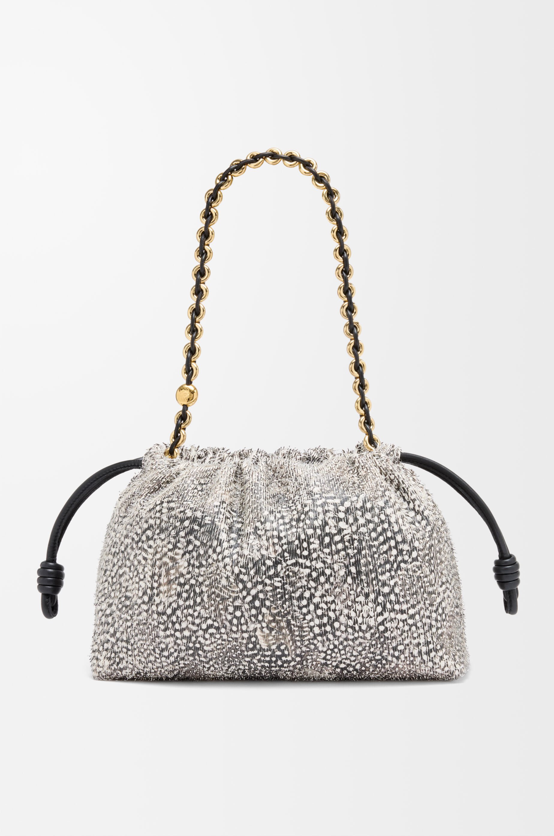 【サイズ交換ＯＫ】 Medium LOEWE - Black goatskin in purse Flamenco アンティーク雑貨