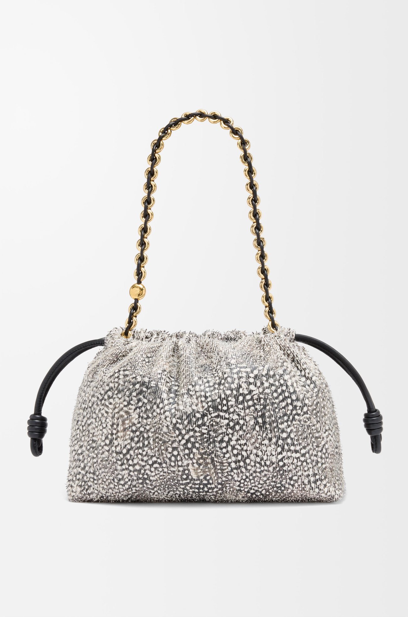 LOEWE Bolso Flamenco purse mediano en piel de cabra Negro/Blanco plp_rd