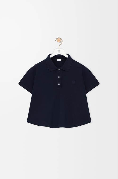 LOEWE 棉质梯形 Polo 衫 深海军蓝
