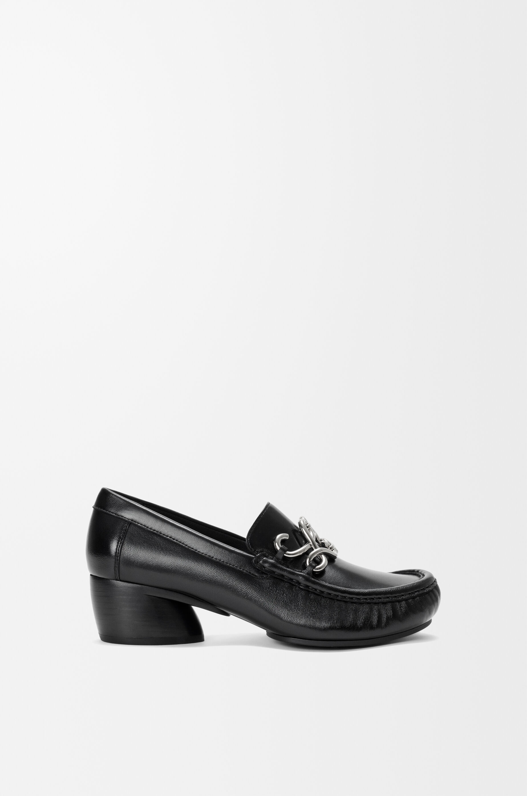 Oval Double L loafer in soft calfskin Black - LOEWE APAC official