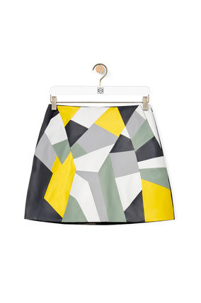 LOEWE Patchwork mini skirt in nappa Multicolor plp_rd
