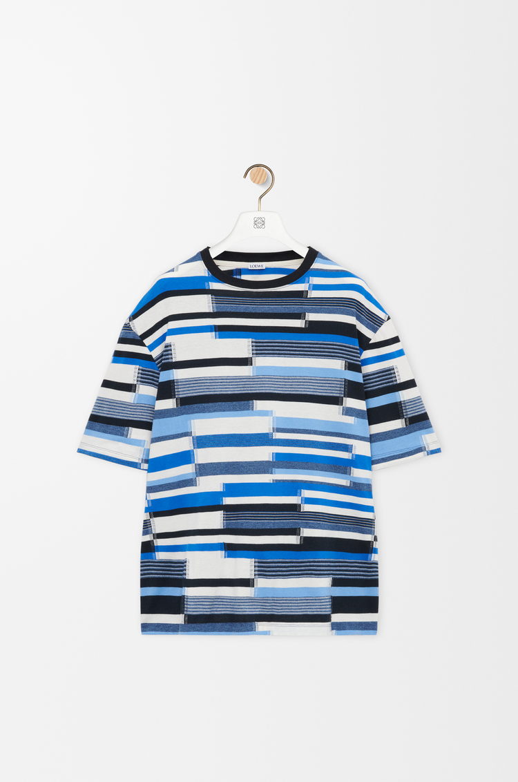 LOEWE 棉质宽松版型 T 恤 海军蓝/亚麻原色