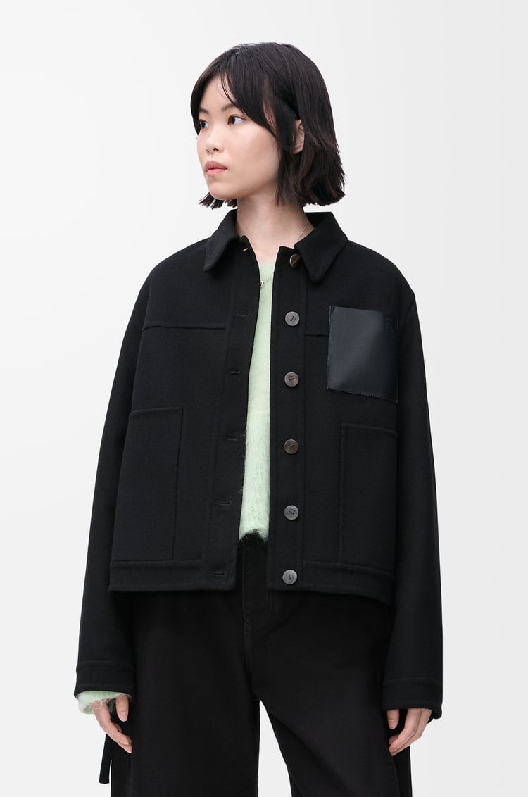 LOEWE Workwear jacket in wool and cashmere Black
