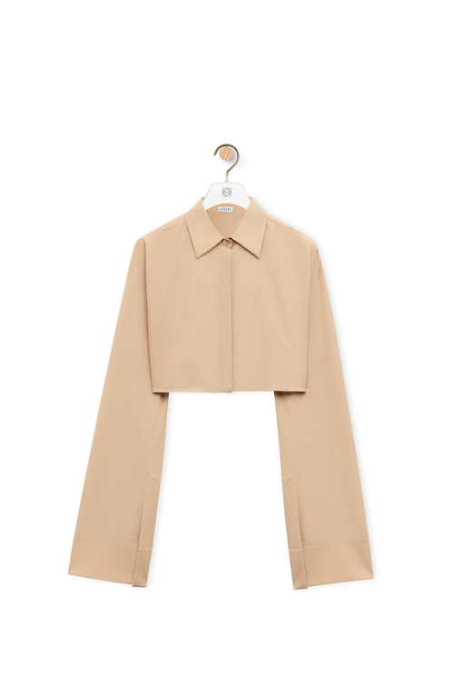 クロップドシャツ（コットン） カフェラテ - LOEWE