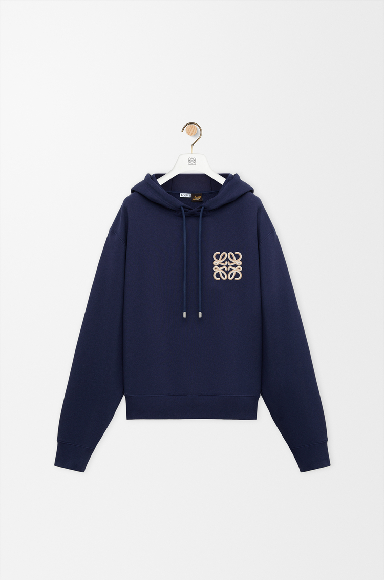 LOEWE Hoodie in cotton Navy Blue