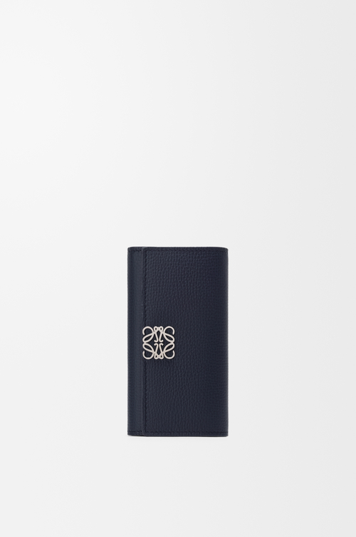 LOEWE アナグラム キーケース（ペブルグレインカーフ） ディープネイビー
