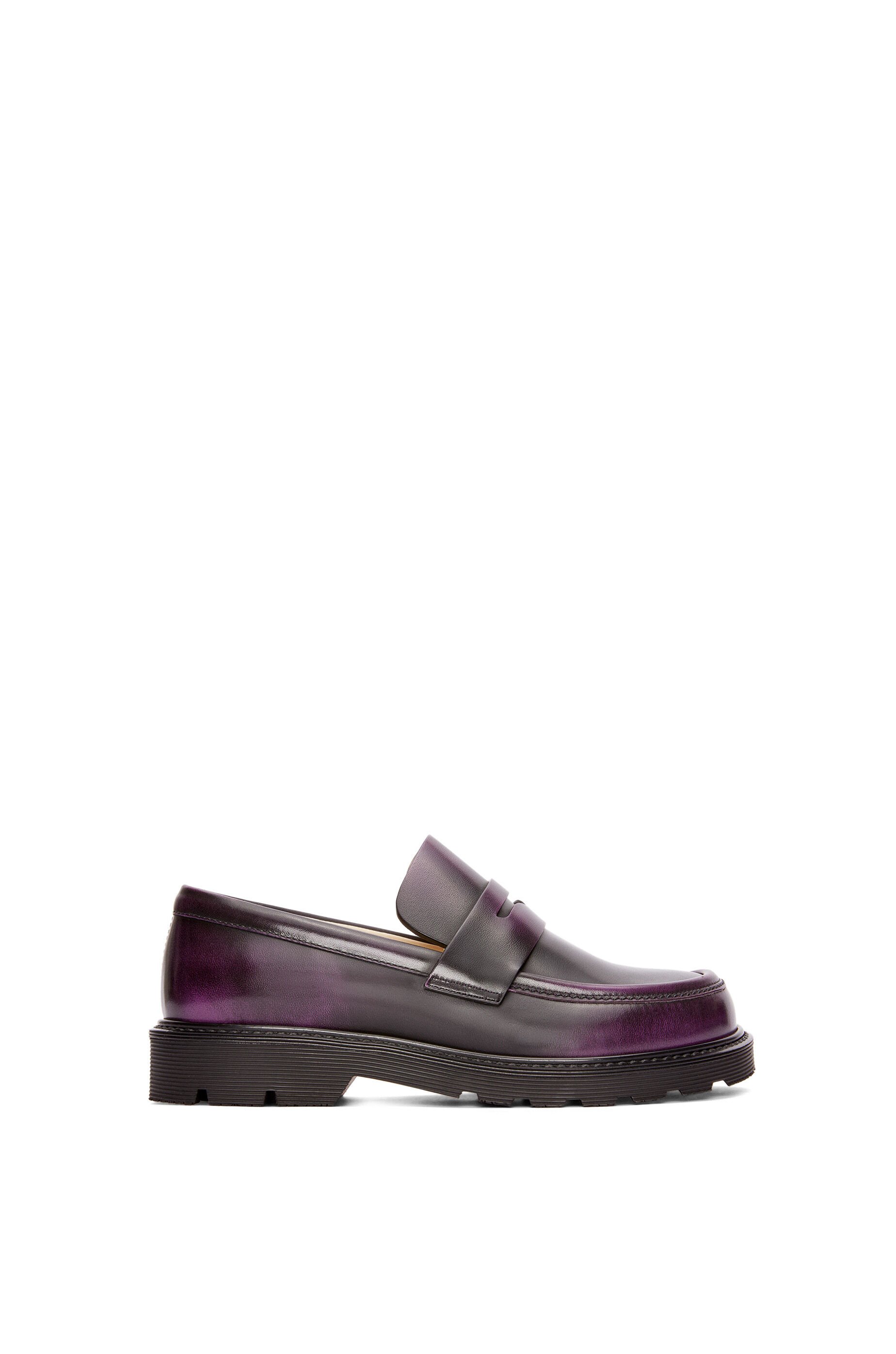 Blaze loafer in bicolour brushed off calfskin Mali Black LOEWE