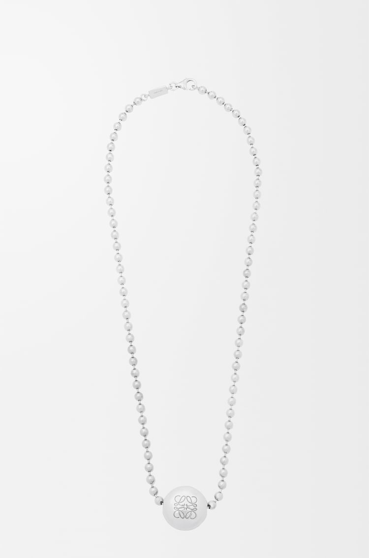 LOEWE Collar Anagram Pebble en plata de ley y cristales Plateado/Multicolor