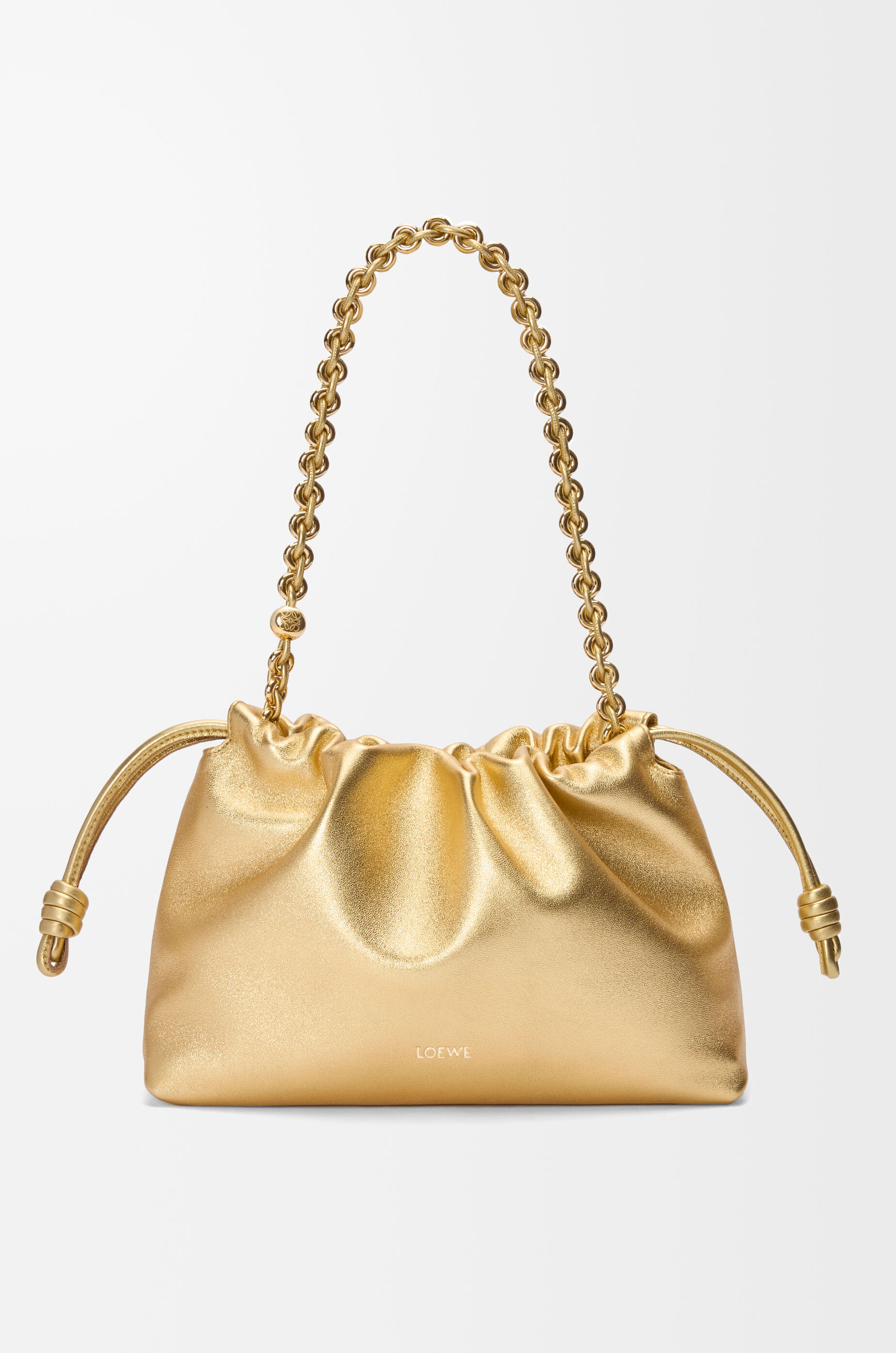 フラメンコパース ミディアム(ラミネートラム) ゴールド - LOEWE フラメンコパース ミディアム(ラミネートラム) ゴールド - LOEWE